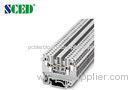 300V 32A 6.2mm Compact Din Rail Terminal Blocks , Rail Mounted Electrical Terminal Block