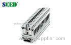 Double Decks 600V 65A Din Rail Terminal Blocks , 10.2mm Rail Mounted Terminal Block