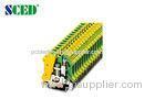 Single Deck 8.2mm Din Rail Terminal Blocks , AWG 26-8 Ground Terminal Blocks