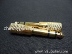 6.5mm 1/4" Male to 3.5mm Female Stereo Audio Adapter AV GOLD