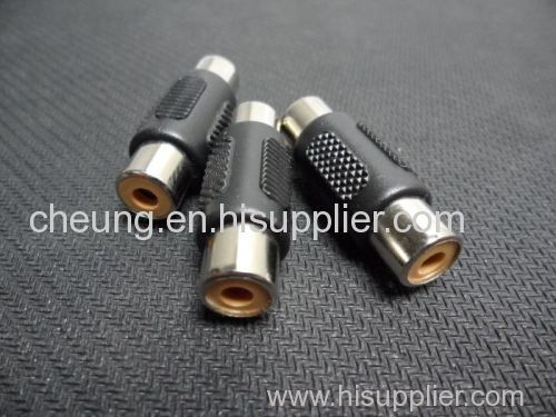 F-F 1 RCA AV Joiner Coupler Adapter Gold Plated