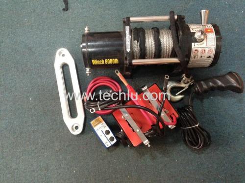 Boat trailer and car winch with remote control 6000LBS