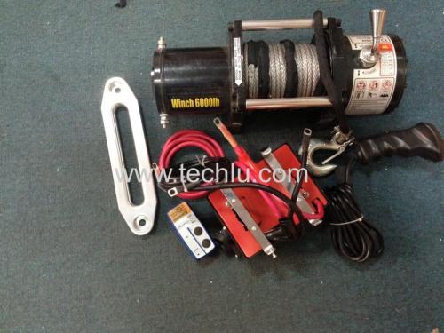 6000LBS electric boat trailer winch with remote control