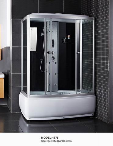 rectangle high tray shower cabin