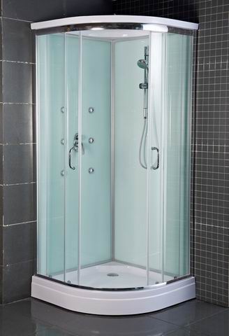 polished silver simple shower enclosure
