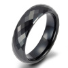 8mm Comfort Fit black Tungsten carbide ring