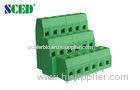 300V 10A 2P-24P PCB Screw Terminal Block , Green Pitch 5.08mm