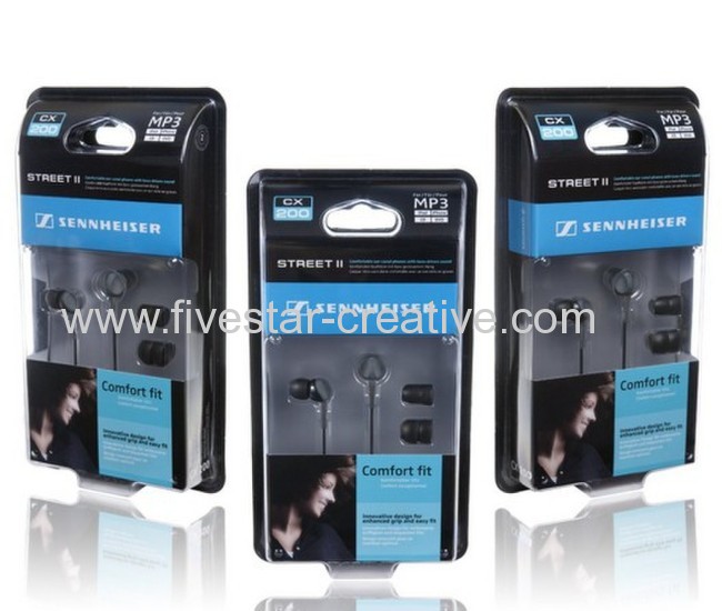 Sennheiser CX200 Street II Comfortable Ear-Canal phones with Bass Driven Sound Black