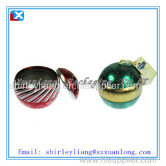 Food Grade ball gift tin box in China