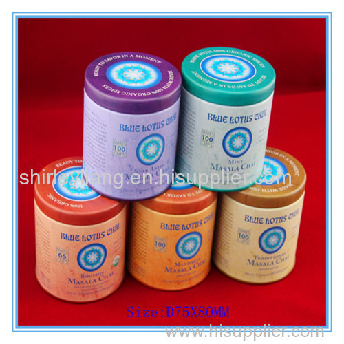 Wholesale Food Grade Round Tea Tin Can