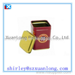 Wholesale unprinting Square Tea Tin Cans