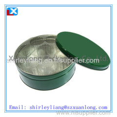 Large Size round shape tin box for food