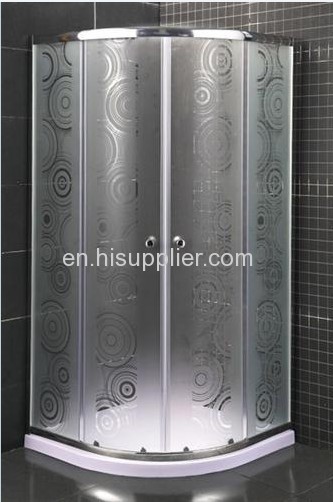  polished silver simple shower enclosure