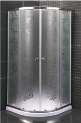 polished silver simple shower enclosure