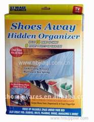 shoe organizing bed skirt shoes away hanging bed storage/Storage Dynamics Shoes Away Hidden Organizer