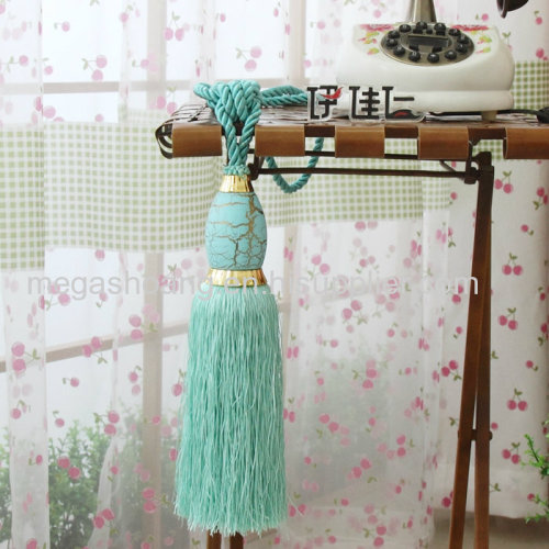 Pastoral curtains hanging ball curtain ornaments window pendant