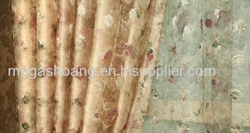 Floral yarn curtains living room bedroom modern Chinese curtain wild custom curtain
