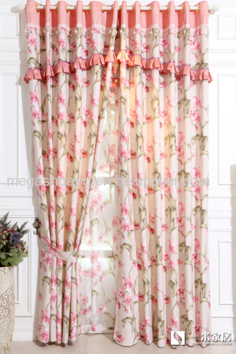 Living room European-style curtains floral curtains girls room curtain