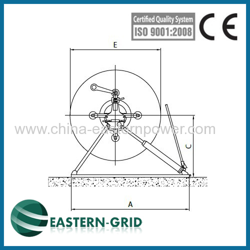 Hydraulic reel stand for conductor stringing