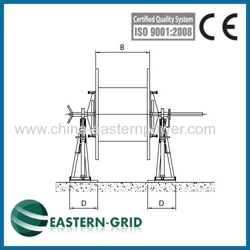 Hydraulic reel stand for conductor stringing