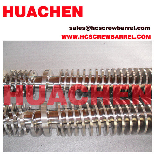 Bimetallic conical twin screws