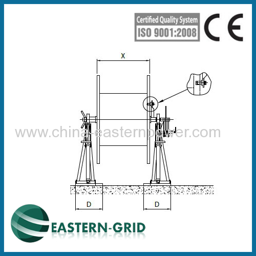 Overhead conductor hydraulic reel stand