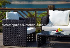 Outdoor garden rattan patio sofa small sets