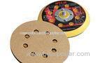 WEEM 2708 Yellow Paper Aluminum Oxide Hoop & Loop / Velcro Sanding Disc With 8 Holes