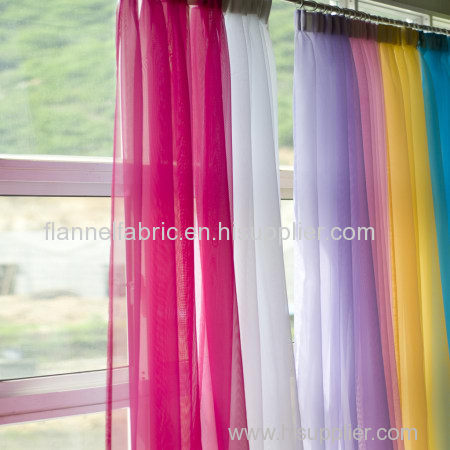 PLAIN VOILE 100% polyester voile fabric for curtain
