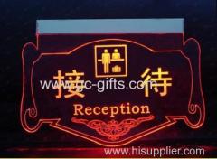 The design of novel LED acrylic reception sign