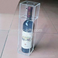 Acrylic single bottle wine display box