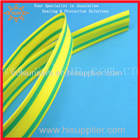 Yellow and Green Striped dual color Heat Shrink Tubing