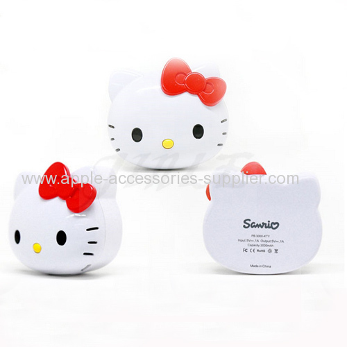 6000Mah Rechargeable Hello Kitty Portablebattery pack power bank with LED flashlight for cell phone,Tablet