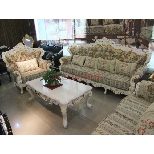 French wood carving sofa
