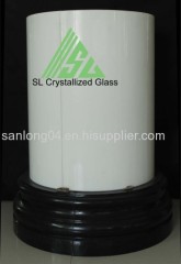 Super thassos glass, crystallized glass, marmoglass column