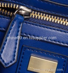 2013 Top Quality First Layer Genuine Cow Leather Handbag Royal Blue, Garnet Red,Black G057