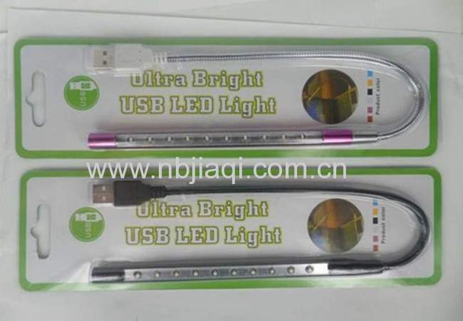 Ultra bright usb 10 led light/ USB LED lamp Fashionable Desk Lamp with 10 LED