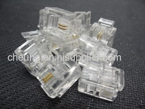 RJ11 RJ-11 Connector Modular Phone Plug 6P2C Cat3