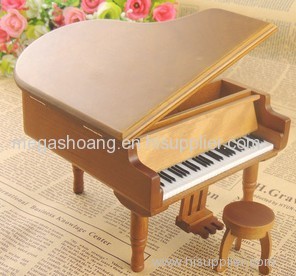 Natural wooden music box piano music box fine home furnishing