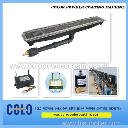 Infrared gas burners for curing oven