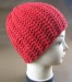 FASHIONABLE RED SOFT CHENILLE BEANIE BY HAND