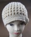 KNITTED HAND CROCHET BEANIE WITH BOTTON