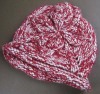 WINTER ROVING YARN HAND BEANIE WITH SUN FLOWER