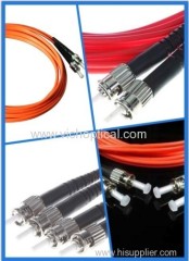 ST to ST/PC 2 core multimode fiber optic patch cord
