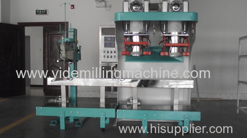 double work position packing machinery packer with weight of 20kg and 25kg per bag in flour or feed plants