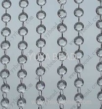 Bead curtain chains by rings for wedding decoration