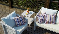 white wicker rattan garden set beautiful sofa set