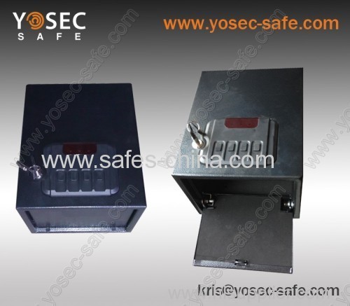 pistol handgun safe with quick access opening by electronic flat keypad panel