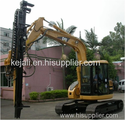 Excavator attached drill rig