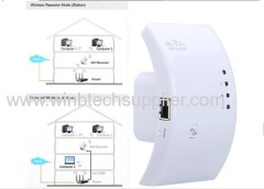 Wireless-N Wifi Repeater 802.11N/B/G Network Router Range Expander 300M 2dBi Antennas Signal Boosters